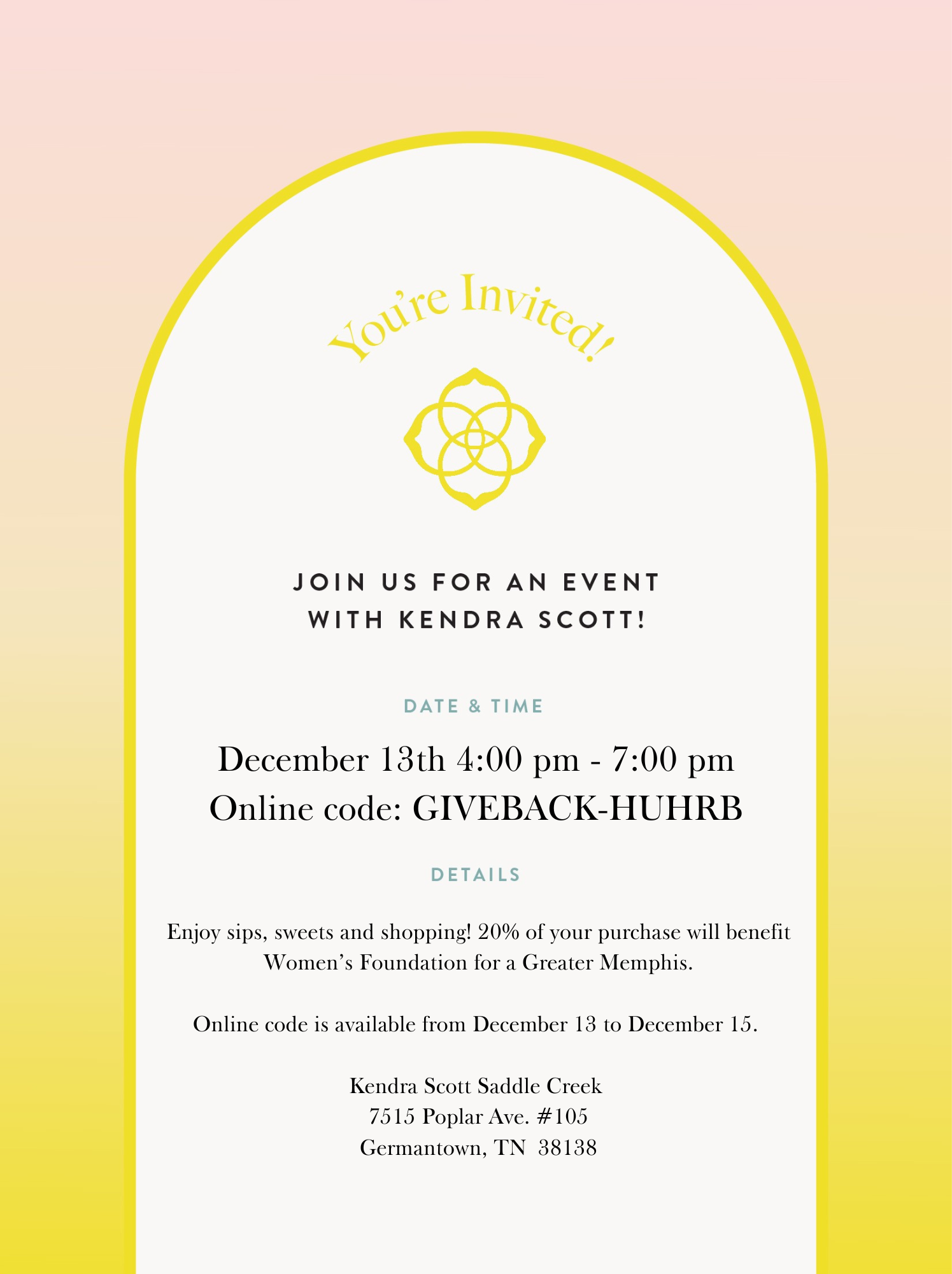 Kendra Scott Gives Back 2024 Flyer